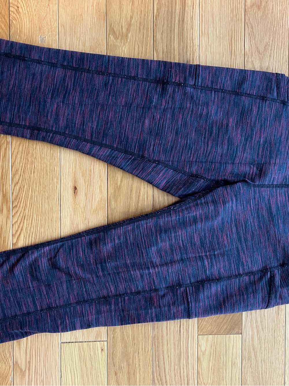 Purple Heathered Leggings with Pink Flecks